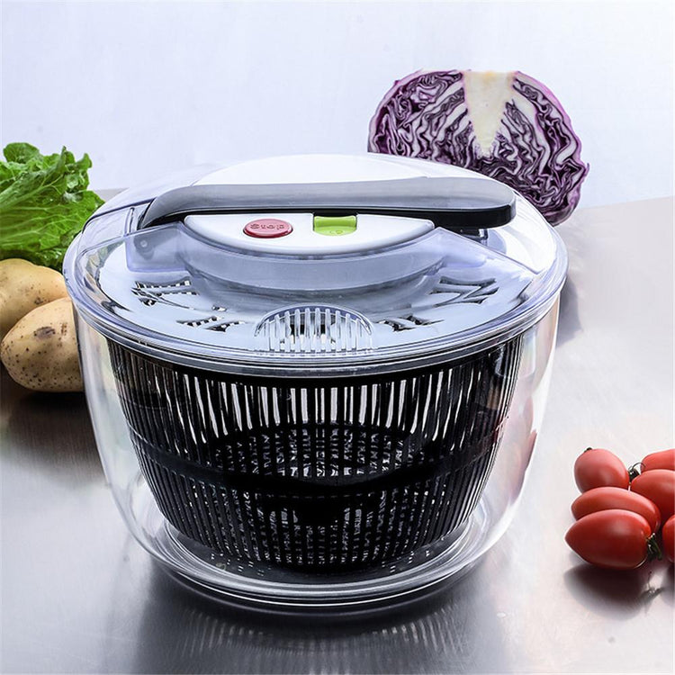 Secador de Lechuga y Verduras Multifunción | Centrifugadora para Ensaladas y Escurridor de Frutas - DrCasaNova