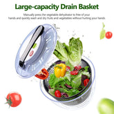 Secador de Lechuga y Verduras Multifunción | Centrifugadora para Ensaladas y Escurridor de Frutas - DrCasaNova