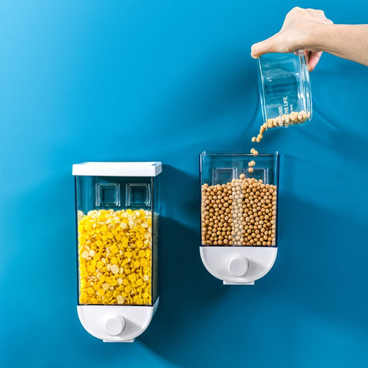 Dispensador Organizador de Pared para Cereales y Granos con Botón de Fácil Presión - CasaNova