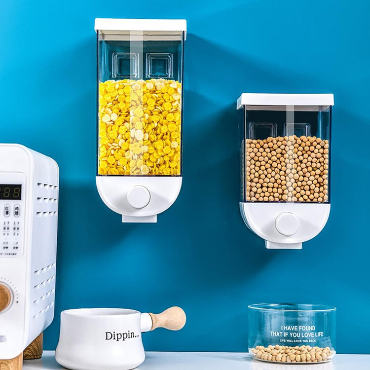 Dispensador Organizador de Pared para Cereales y Granos con Botón de Fácil Presión - CasaNova