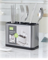 Cubo para utensilios de cocina de acero inoxidable con base gruesa - CasaNova