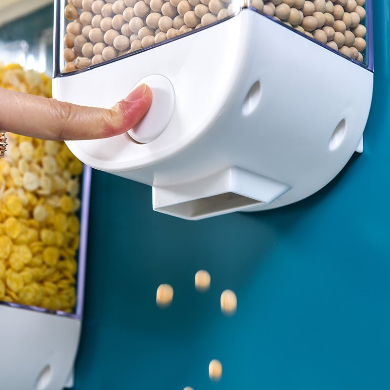 Dispensador Organizador de Pared para Cereales y Granos con Botón de Fácil Presión - CasaNova