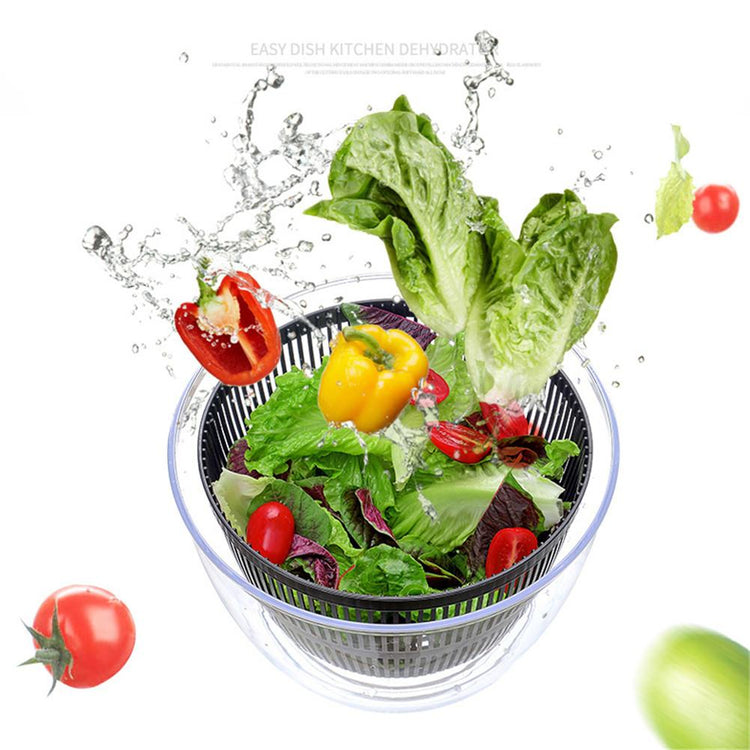 Secador de Lechuga y Verduras Multifunción | Centrifugadora para Ensaladas y Escurridor de Frutas - DrCasaNova