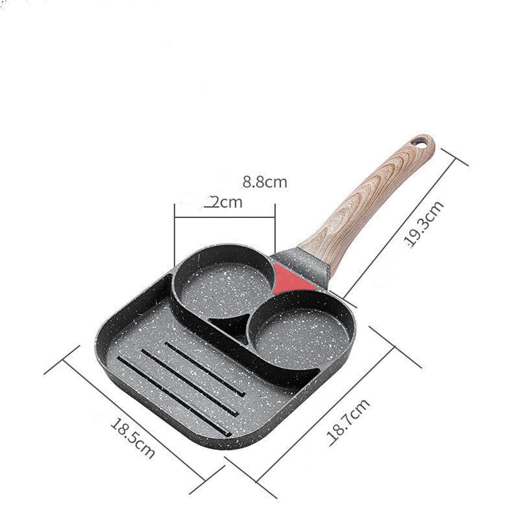 Sartén Molde para Hamburguesa con Huevo Frito de 4 Huecos Antiadherente - CasaNova