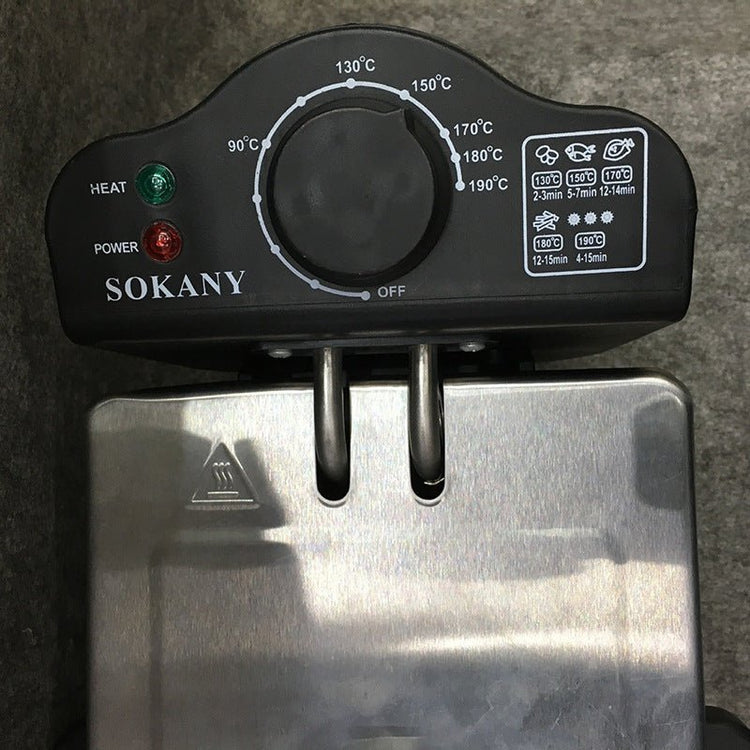 Freidora Eléctrica de 3 Litros para Papas Fritas y Alimentos - DrCasaNova