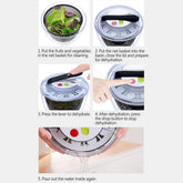 Secador de Lechuga y Verduras Multifunción | Centrifugadora para Ensaladas y Escurridor de Frutas - DrCasaNova