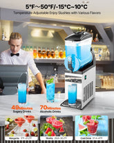 Máquina Granizadora Comercial 15L | Preparador de Margaritas, Granizados, Smoothies y Bebidas Congeladas - CasaNova