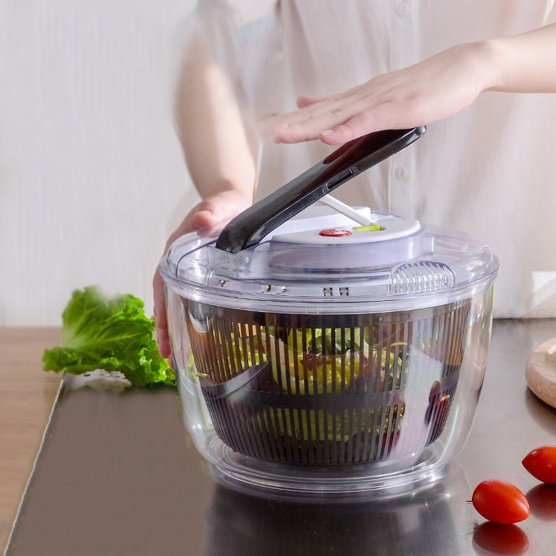 Secador de Lechuga y Verduras Multifunción | Centrifugadora para Ensaladas y Escurridor de Frutas - DrCasaNova