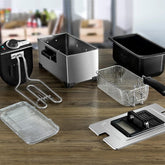 Freidora Eléctrica de 3 Litros para Papas Fritas y Alimentos - DrCasaNova