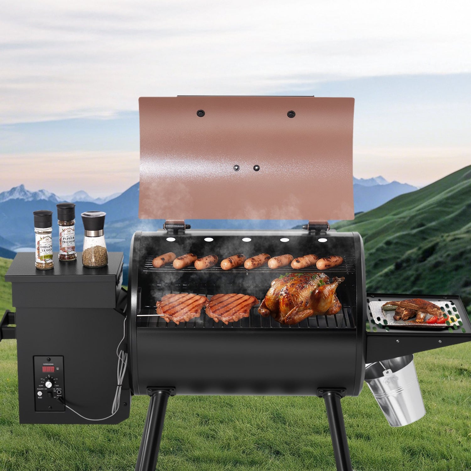 Ahumador y Parrilla a Pellets 456 sq.in. - CasaNova