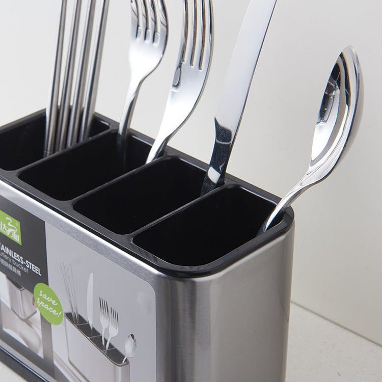 Cubo para utensilios de cocina de acero inoxidable con base gruesa - CasaNova