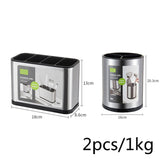 Cubo para utensilios de cocina de acero inoxidable con base gruesa - CasaNova