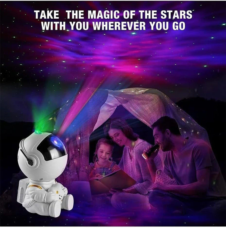 Proyector Galaxia Astronauta LED 360° con Control Remoto y Temporizador - DrCasaNova