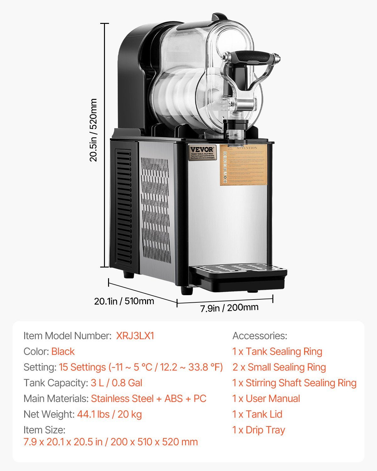 Máquina de Granizados Comercial 3L - CasaNova